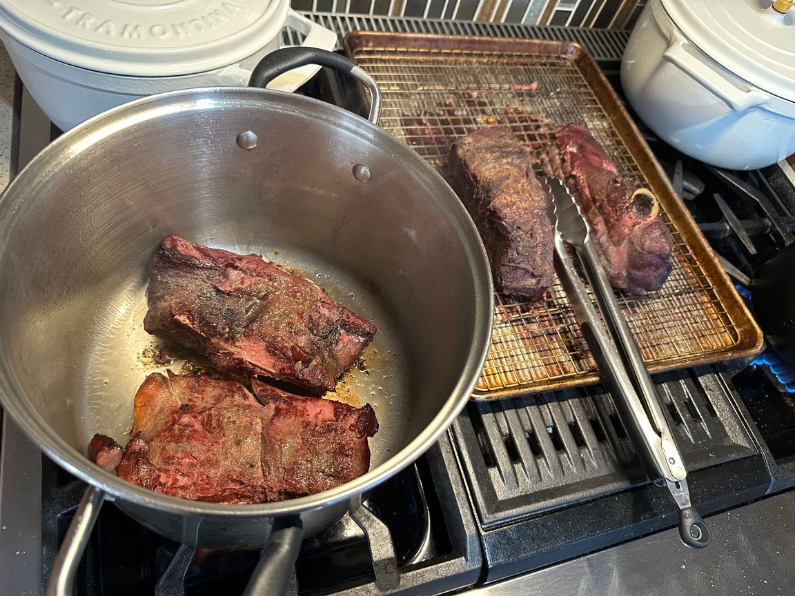 Braised Elk after sear